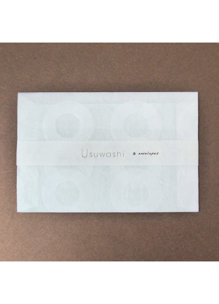 手漉き和紙信封信紙 • Usuwashi 封筒 • 丸